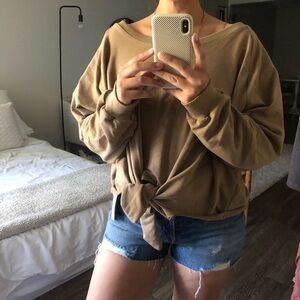Revolve Nude Brand Oversized Crewneck Tan XS
